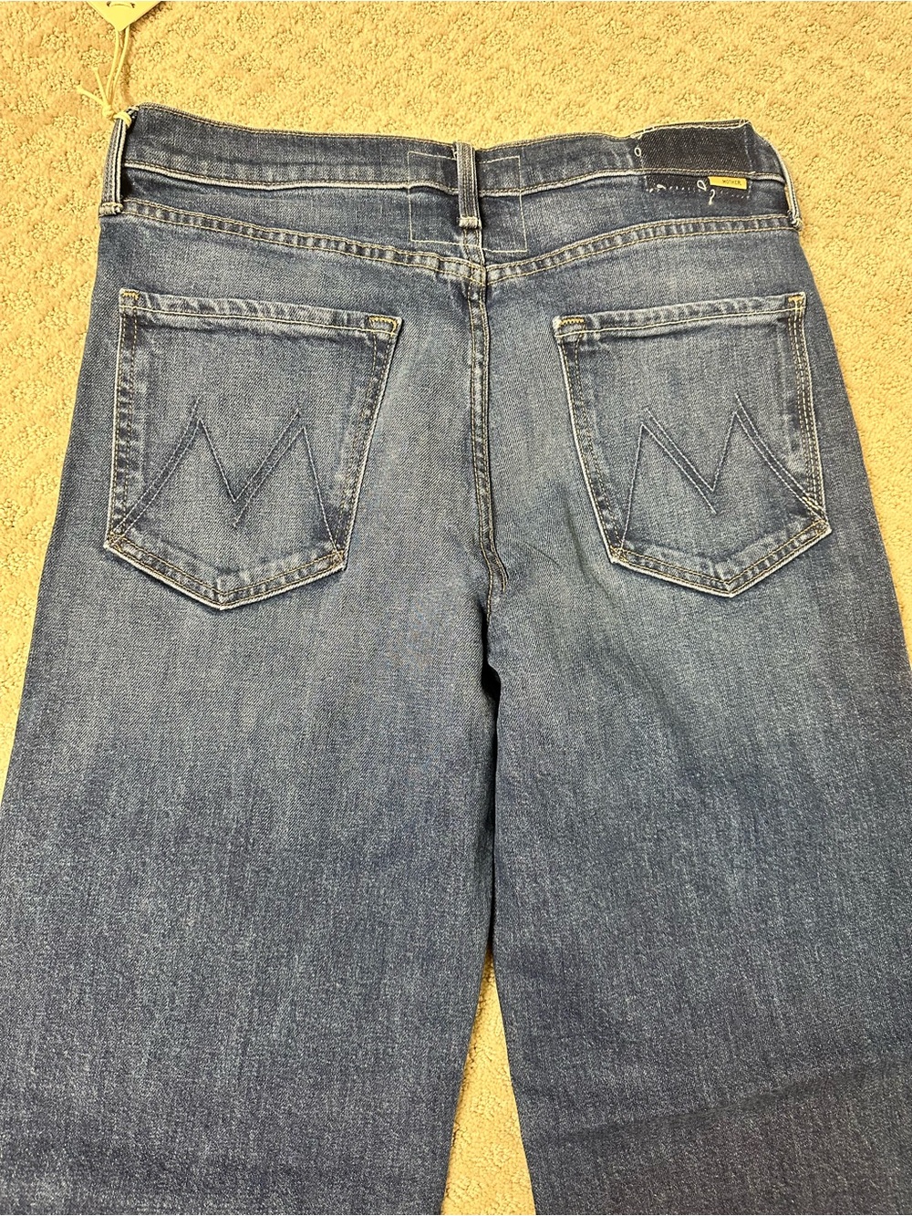 NWT sz 31 Mother Tomcat Roller Skimp mid rise wide leg wash Perfectly Imperfect - Picture 9 of 14